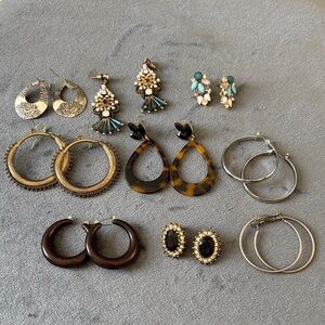 Nine (9) earring sets.